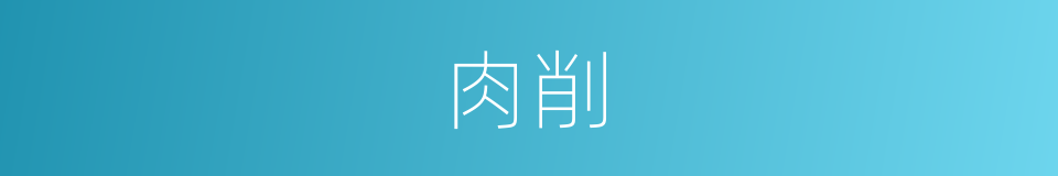 肉削的同义词