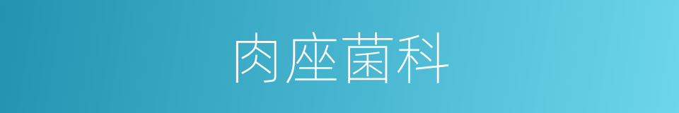 肉座菌科的意思