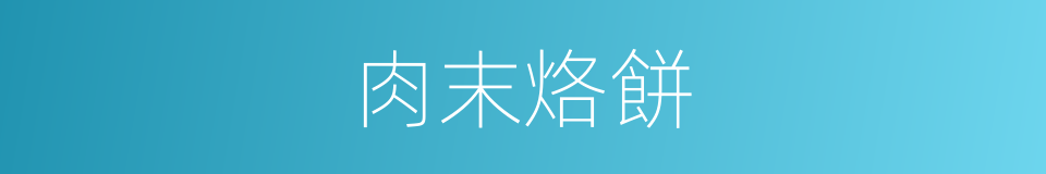 肉末烙餅的同義詞