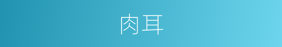 肉耳的同义词