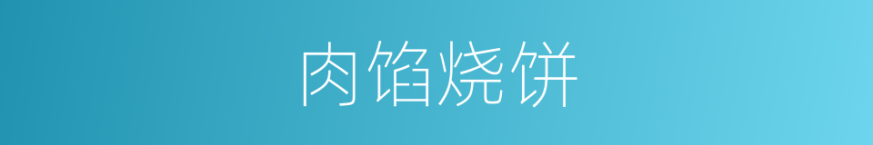 肉馅烧饼的同义词