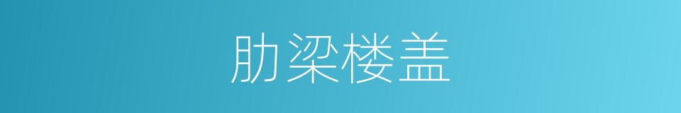 肋梁楼盖的同义词