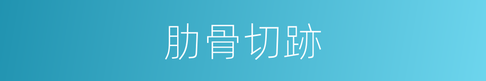 肋骨切跡的同義詞