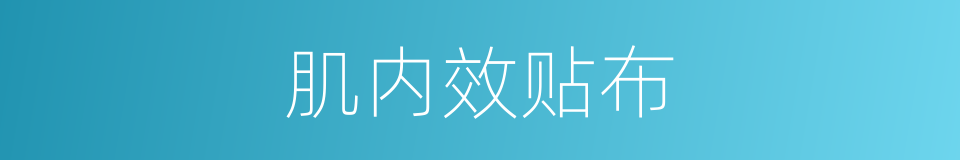 肌内效贴布的同义词