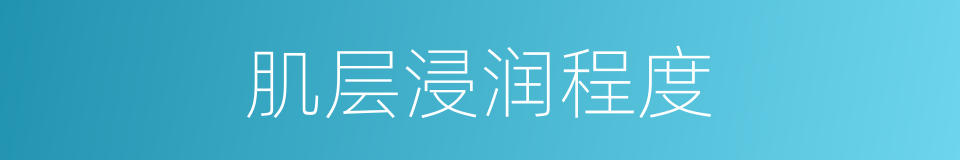 肌层浸润程度的同义词