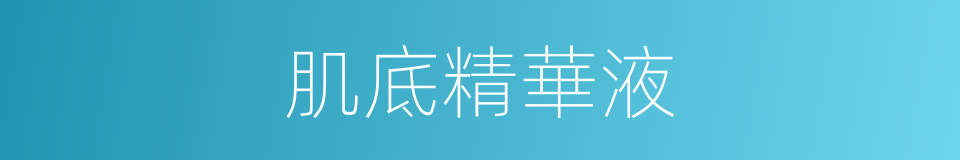 肌底精華液的同義詞