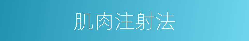 肌肉注射法的同义词