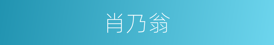 肖乃翁的同义词