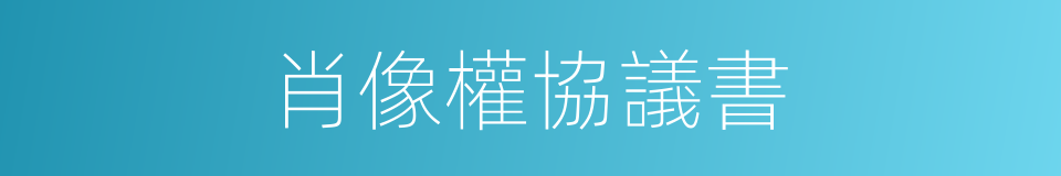 肖像權協議書的同義詞