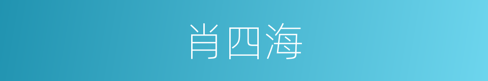 肖四海的同义词