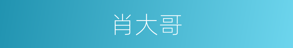 肖大哥的同义词