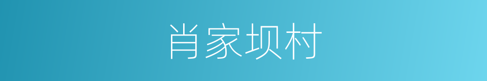 肖家坝村的同义词