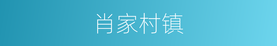 肖家村镇的同义词