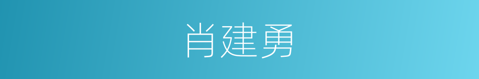 肖建勇的同义词