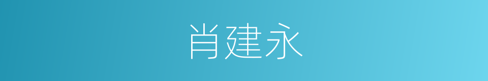 肖建永的同义词