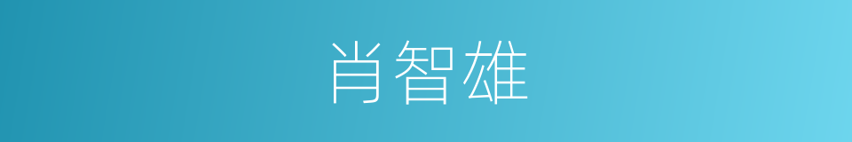 肖智雄的同义词