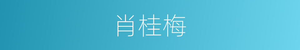 肖桂梅的同义词