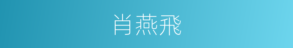 肖燕飛的同義詞