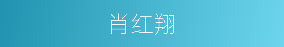 肖红翔的同义词