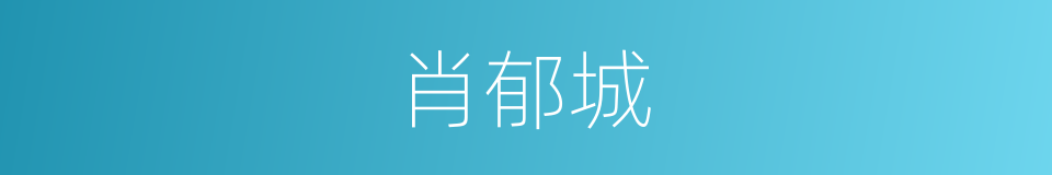 肖郁城的同义词