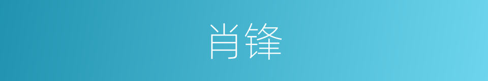 肖锋的同义词