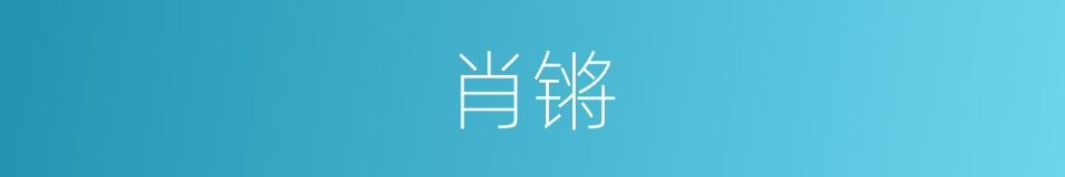 肖锵的同义词