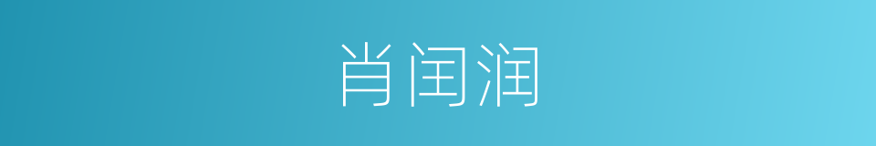 肖闰润的同义词