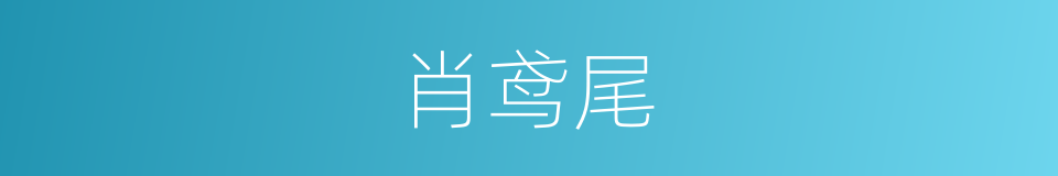 肖鸢尾的同义词
