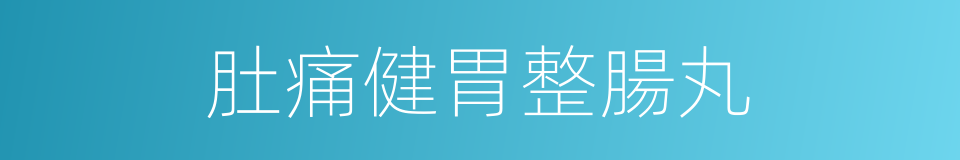 肚痛健胃整腸丸的同義詞