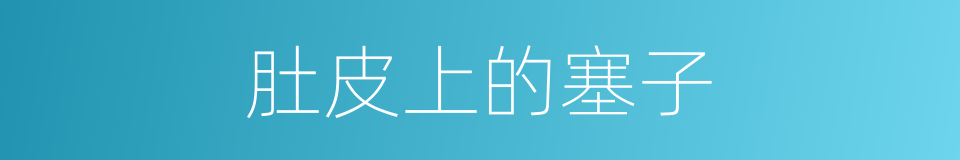 肚皮上的塞子的同义词