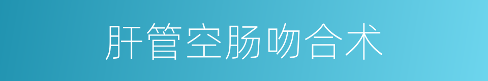 肝管空肠吻合术的同义词