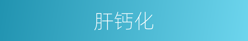 肝钙化的同义词