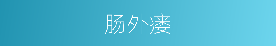 肠外瘘的同义词