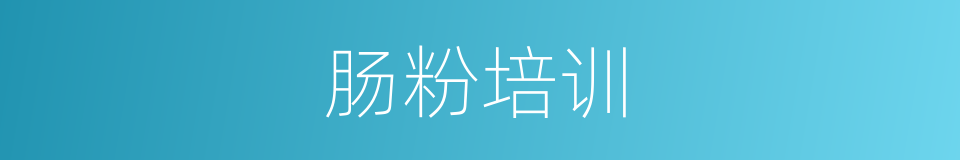 肠粉培训的同义词