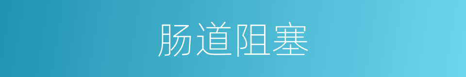 肠道阻塞的同义词