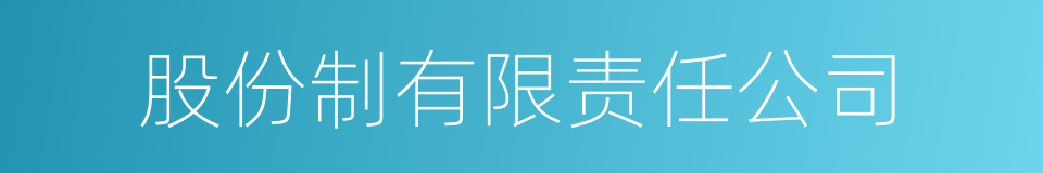 股份制有限责任公司的同义词