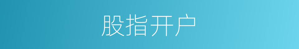 股指开户的同义词
