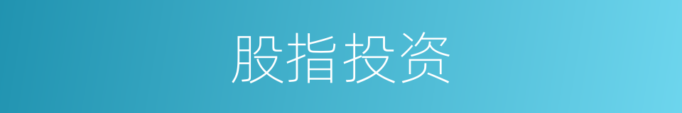 股指投资的同义词