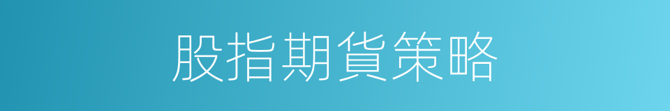 股指期貨策略的同義詞