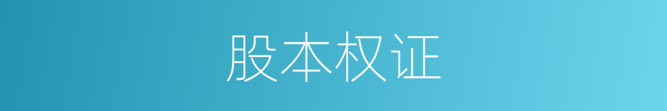 股本权证的同义词