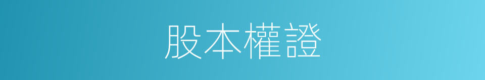 股本權證的同義詞