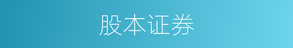 股本证券的同义词