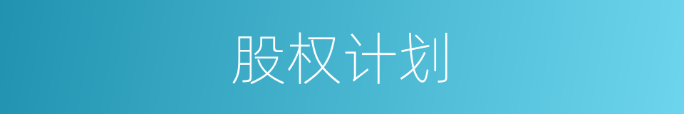 股权计划的同义词