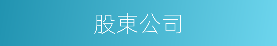 股東公司的同義詞