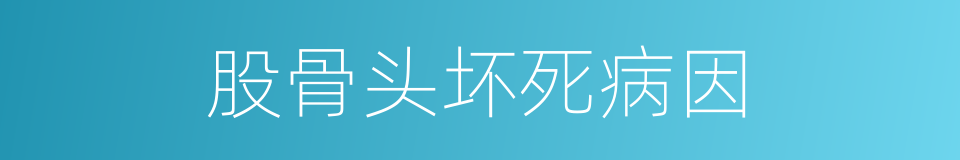 股骨头坏死病因的同义词