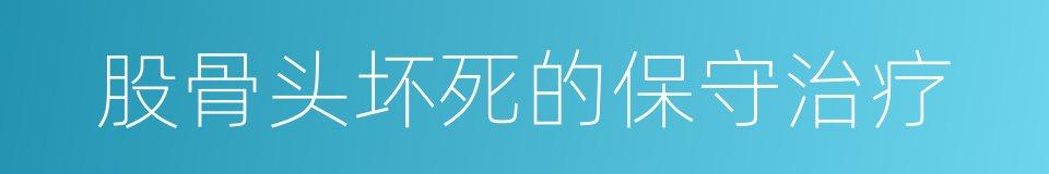 股骨头坏死的保守治疗的同义词