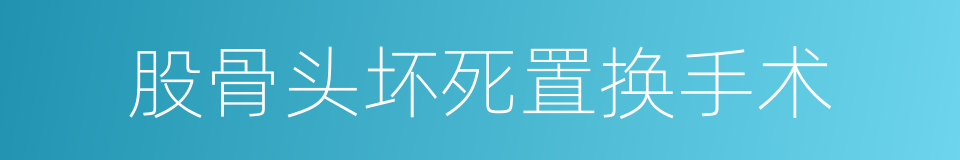 股骨头坏死置换手术的同义词