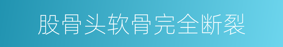 股骨头软骨完全断裂的同义词