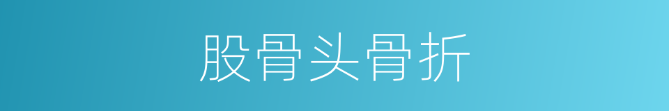 股骨头骨折的同义词