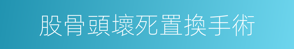 股骨頭壞死置換手術的同義詞